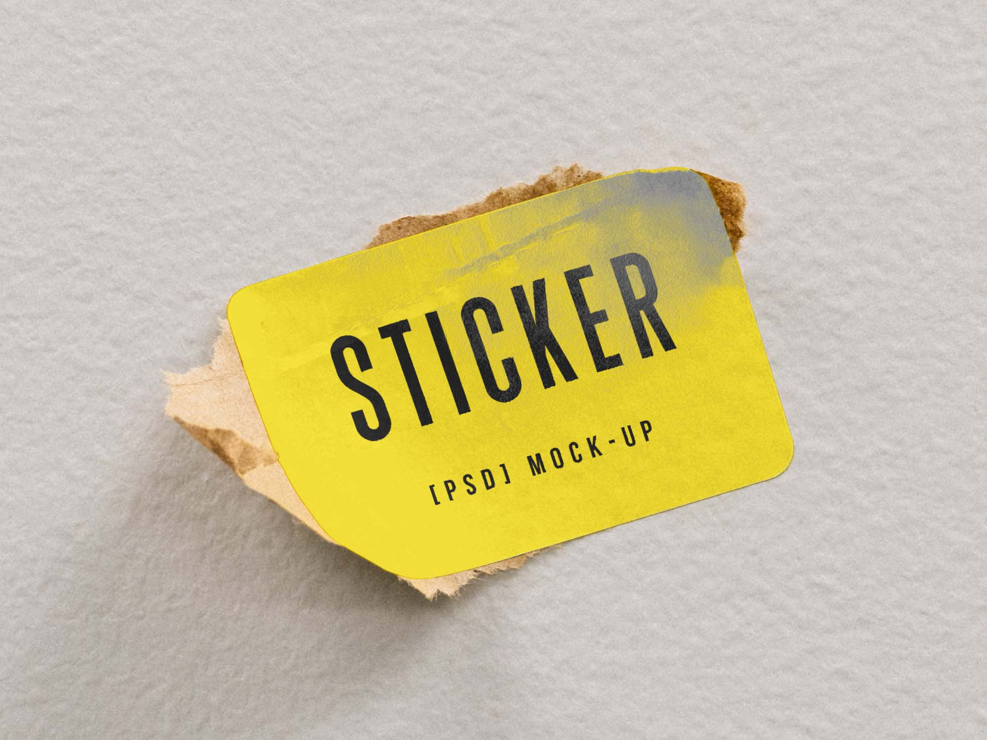 Download Free Rectangle Sticker Mockup Psd