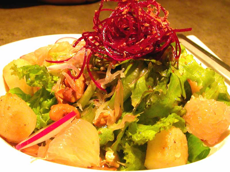 seared scallop and pomelo salad