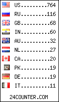 visitors by country counter