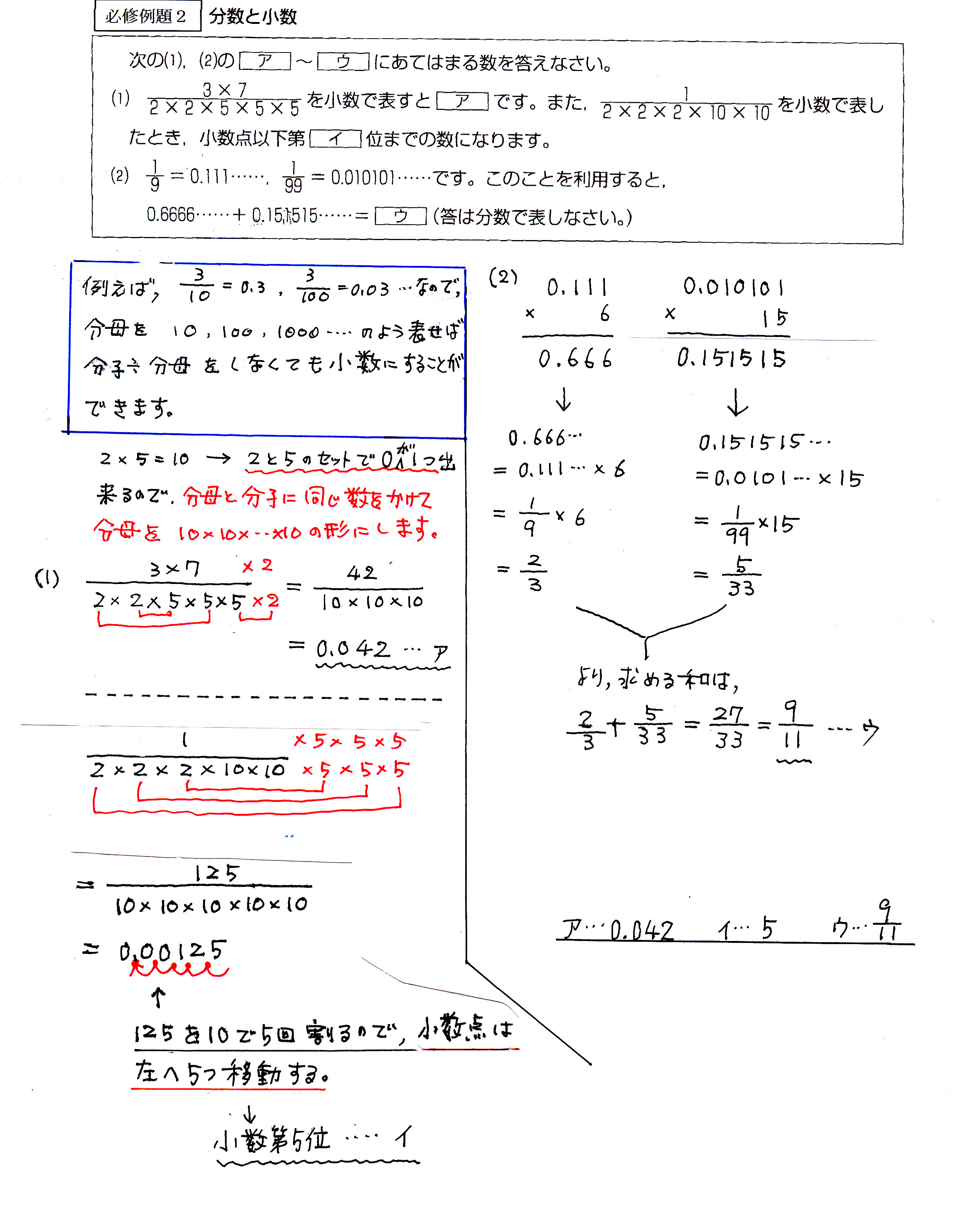 分数と小数 計算の応用問題