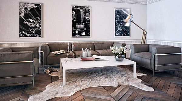 rustic style living room interior male and female