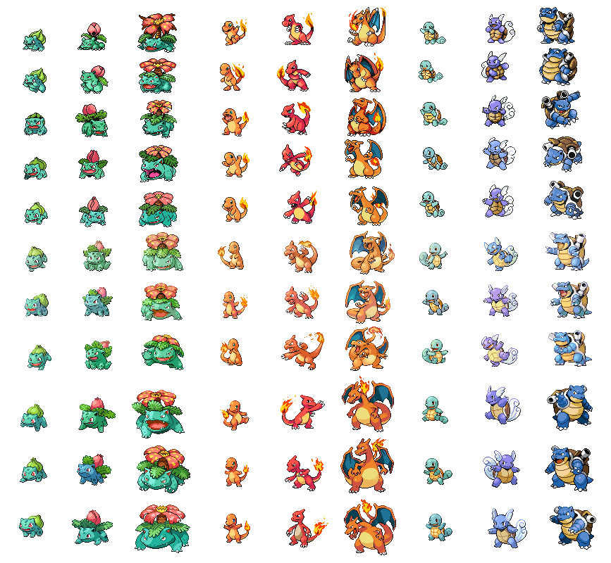 全ポケモン通常 色違い一覧表 ブラックホワイト進化早見表 ポケモン素材画像 ものくろにくる
