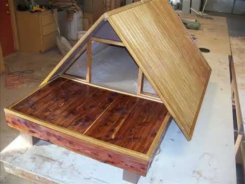 Paul's A-Frame all wood Dog Houses - YouTube