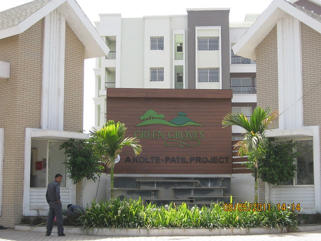 Main entrance of Kolte-Patil Developers' Green Groves - Ready Possession  2 BHK 3 BHK 4 BHK Flats & Bungalows - Wagholi - Kharadi Annexe - Nagar Road - Pune