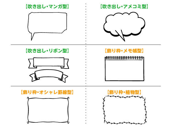 吹き出し 飾り枠を手書きpopに活用 ドラッグストアてんとうむし