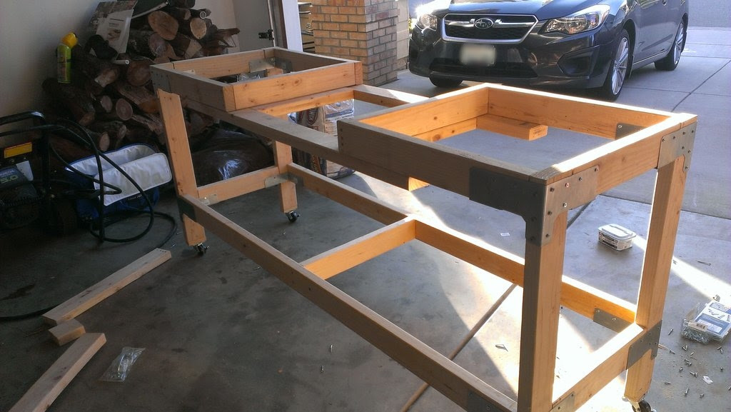 Workbench Build with Miter Saw Station : DIY