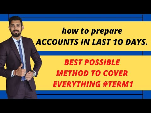 How to prepare accounts in these 10 days ?? Best possible method #shorts #ytshorts #cbse #term1