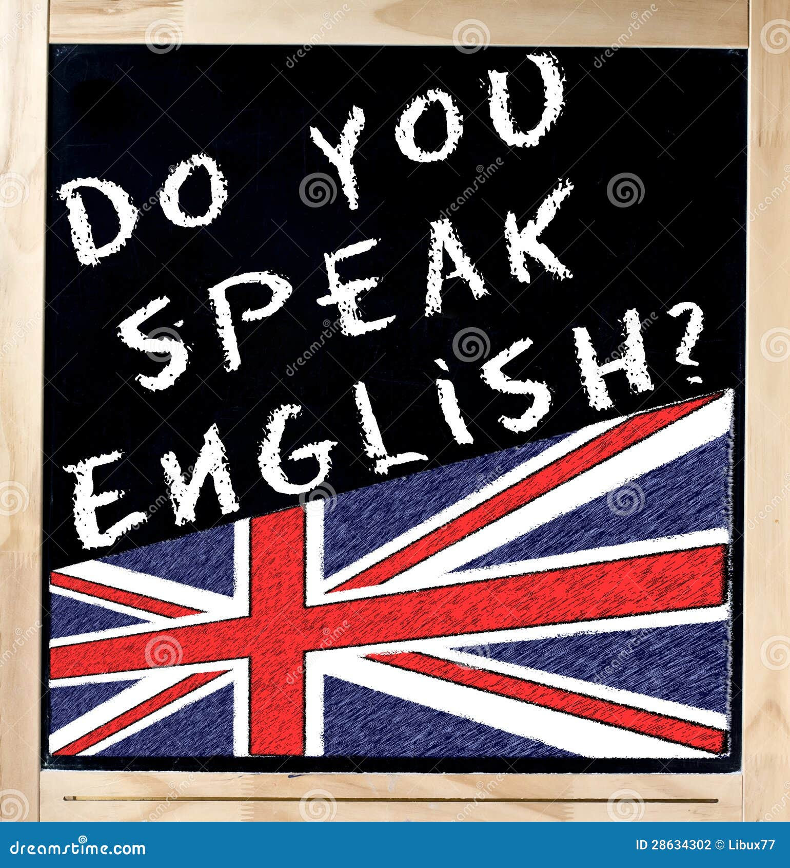 Do You Speak English On Blackboard Stock Photography ...