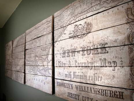 Pottery Barn Inspired Map Wall Art