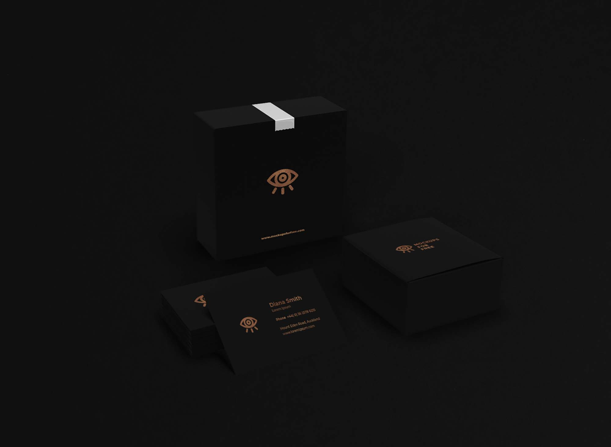 Free Corporate Boxes Mockup Psd
