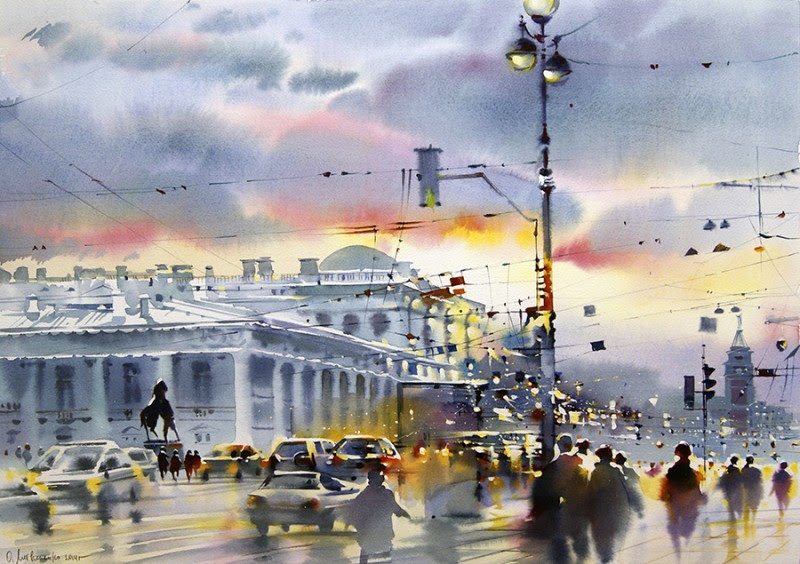 St. Petersburg Evening By Olga Litvinenko