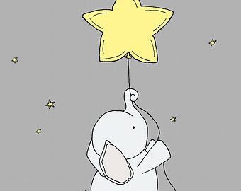 Free Baby Elephant With Balloon Svg SVG PNG EPS DXF File
