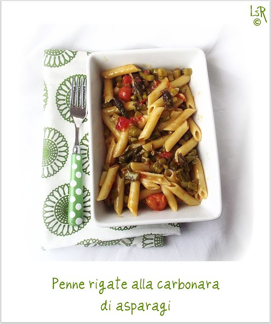penne in carbonara di asparagi