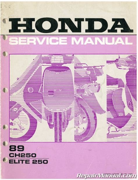 Free Honda Ch250 Elite 250 Digital Workshop Repair Manual 1989 1992 (PDF / ePub)