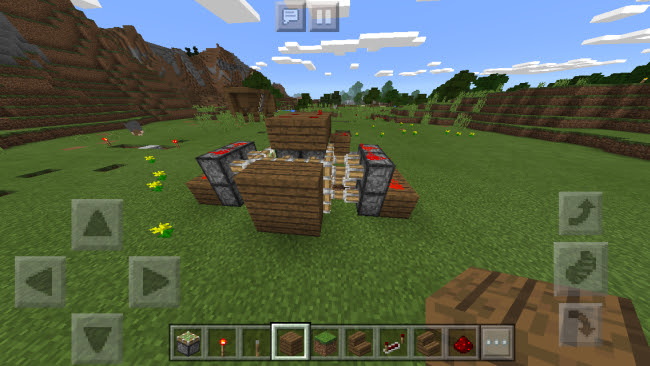 Minecraft Pe 粘着ピストンを使った隠し扉の作り方 Surilog