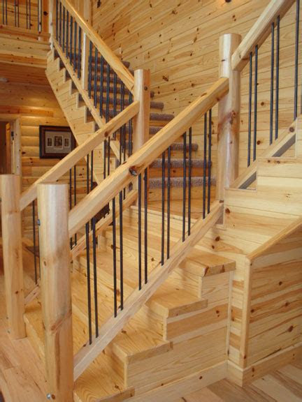Bamboo flooring looks like hardwood but is a cheaper alternative. Log Railings and Stairs | Cedar and Pine Log Railing Systems