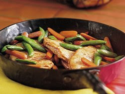 Honey-Mustard Turkey with Snap Peas