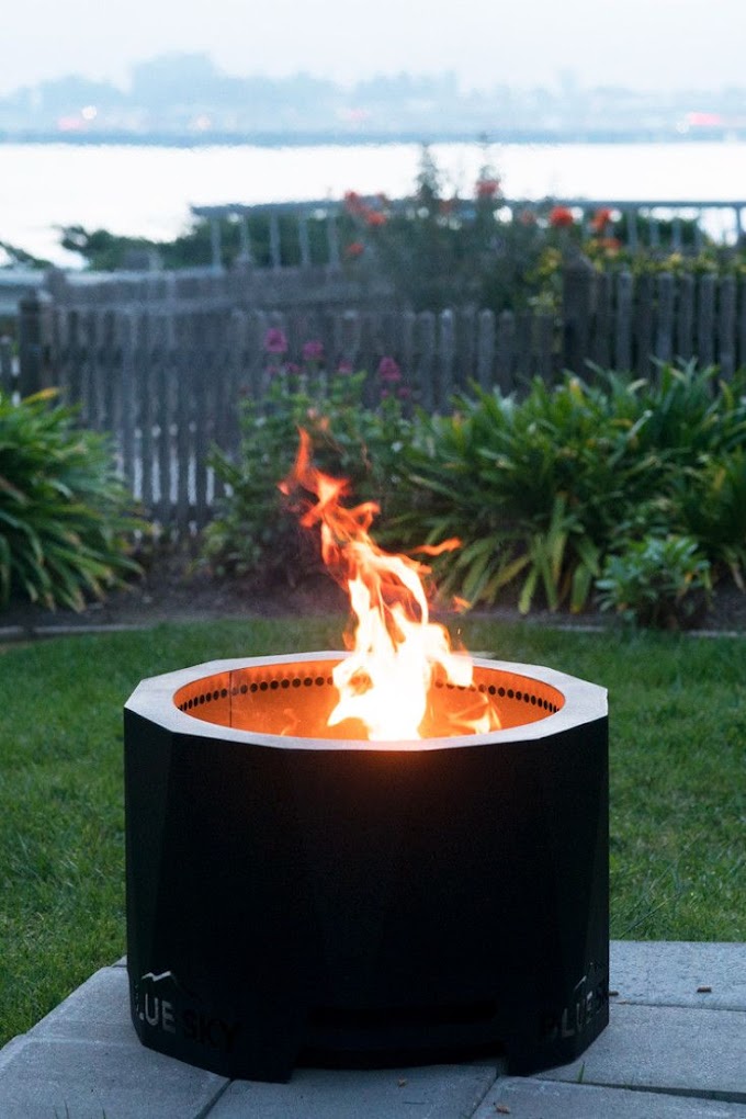 Fancy Outdoor Fire Pits - This backyard features a precisely constructed combination
