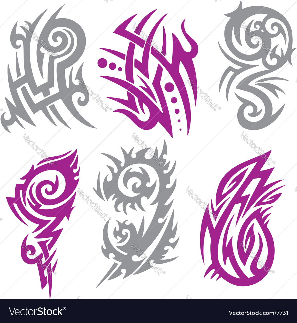 Tribal Tattoo Set Vector Illustration. Collection 003. Keywords: