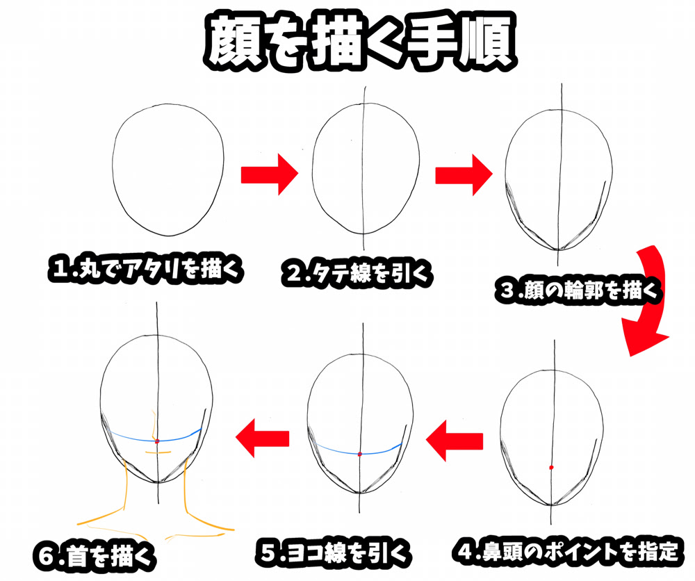 顔の描き方 イラスト初心者ほど一気に上達する 絵の練習法 絵師になりたい人は見て 画力ゼロからはじめるイラスト漫画生活