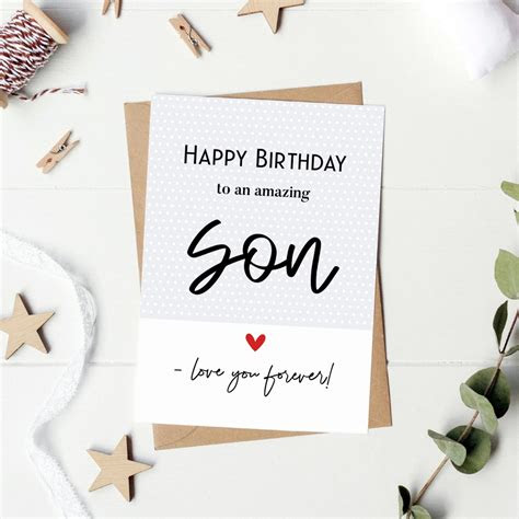  birthday card for son printable son birthday card instant etsy espana