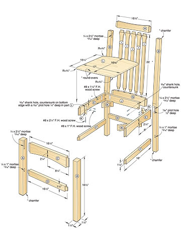 Wooden Dining Chair Plans