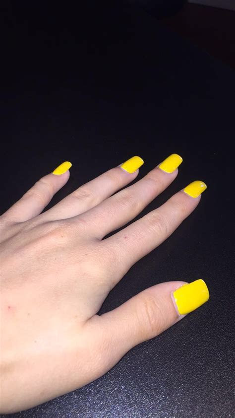 yellow acrylic nails acrylics   pinterest unas