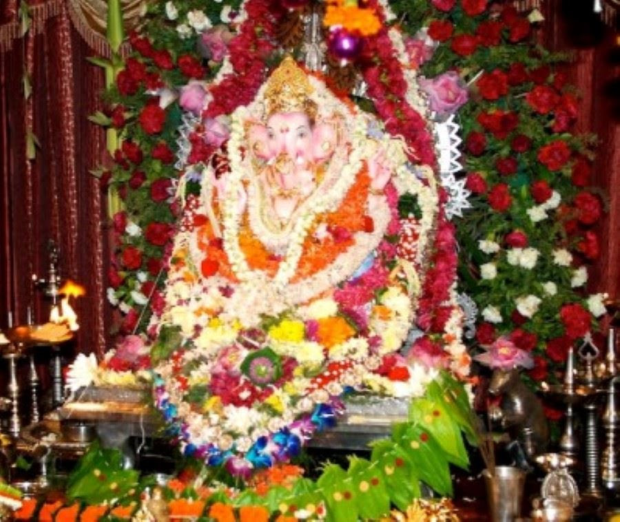 Ganesh chaturthi simple decoration ideas at home.