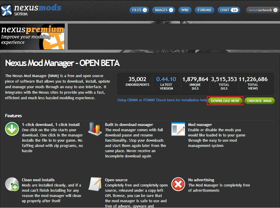 slow nexus mod managert download