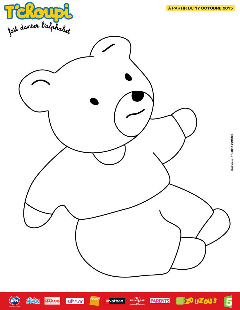 coloriage le doudou de tchoupi cug
