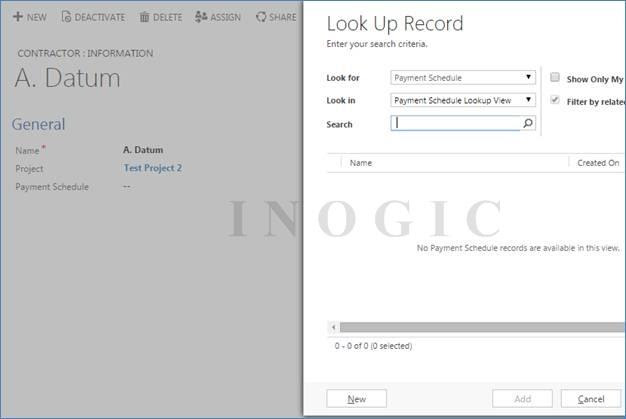 Payment Schedule Lookup View