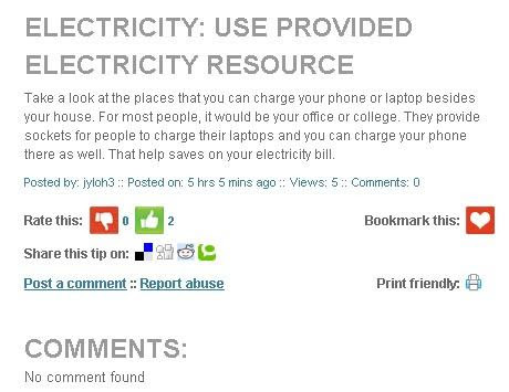 tips for saving electricity
