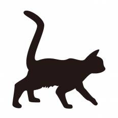 無料イラスト画像 ぜいたく猫 横向き イラスト