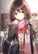 女の子 女の子 制服 マフラー Pixiv年鑑 B