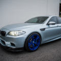 Silverstone BMW M5 With Blue Wheels & A Custom Exhaust Installed 28