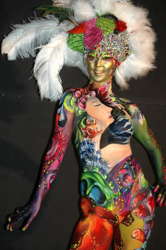 Korean Body Painting Model