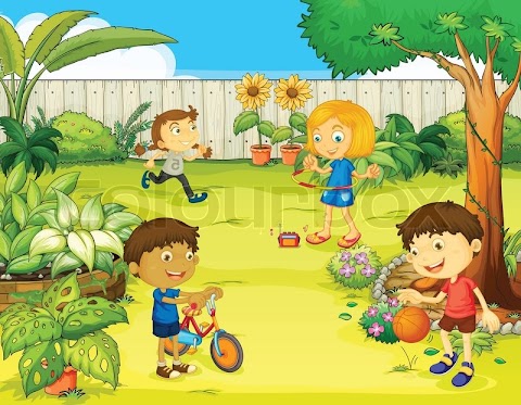Garten Spielen Comic