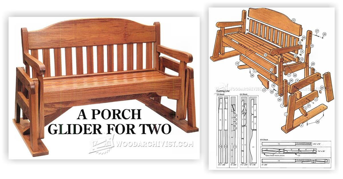 porch glider plans • woodarchivist