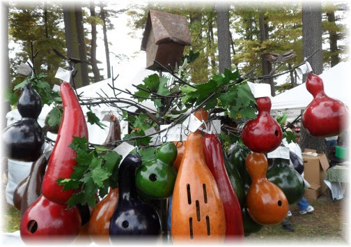 Birdhouse gourds at Apple Fesitival