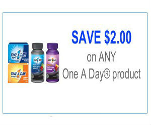 One A Day - Coupon for $2 off any Product - Printable Coupons