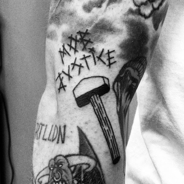 50 Hammer Tattoo Designs For Men - Manly Tool Ink Ideas