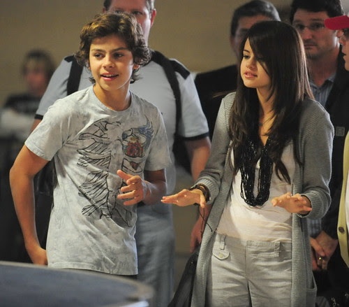 Selena Gomez And Co-Star Jake Austin Stay Close At LAX
