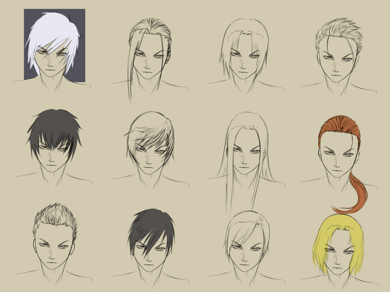 Anime Male Hair Drawing at GetDrawings | Free download