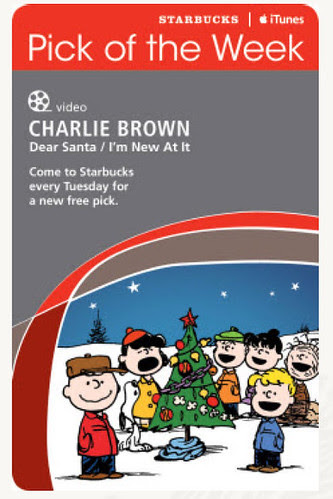 Starbucks iTunes Pick of the Week - Charlie Brown - Dear Santa/I'm New At It [video]