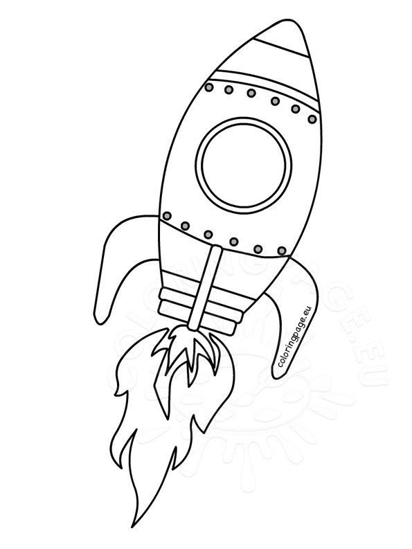 Rocket coloring page for preschool - Coloring Page