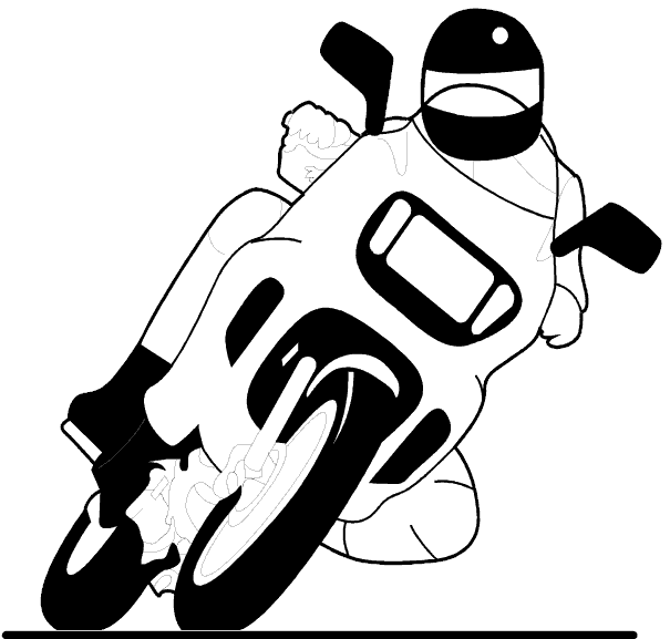Man riding a motorcycle big coloring sheets.