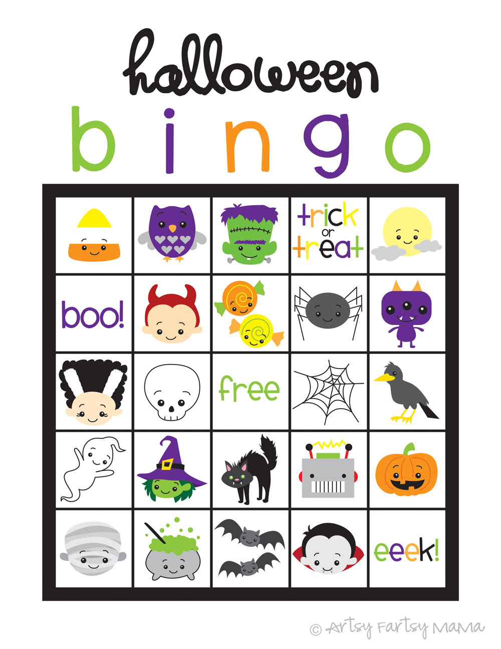 Bingo para Halloween - Manualidades faciles