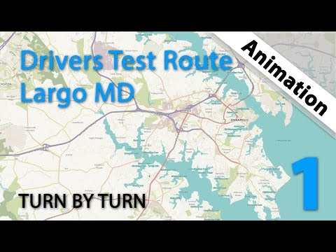 Drivers Test Route | Largo MD Animation 