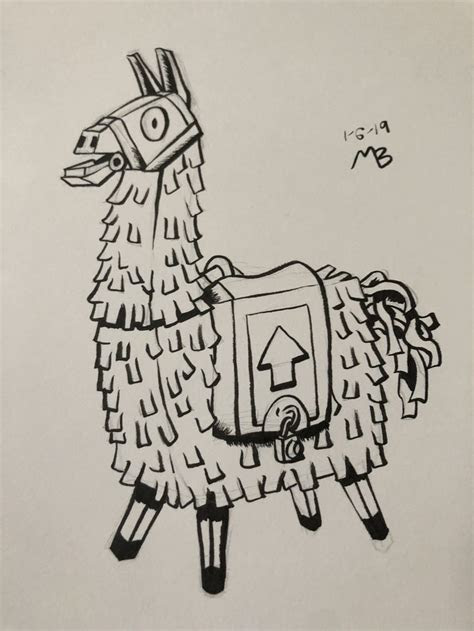 llama pinata  fortnite doodle drawings llama