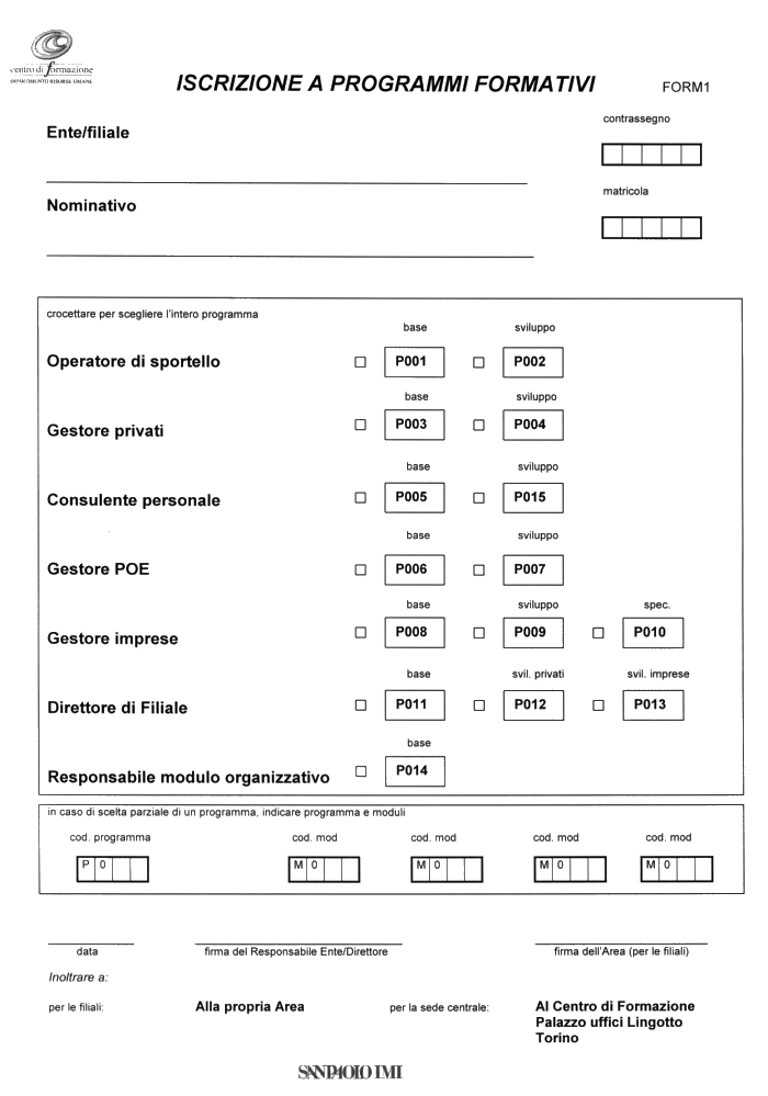 MODULISTICA UTILE